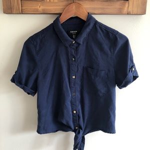 Ever New Australia Navy Denim Top